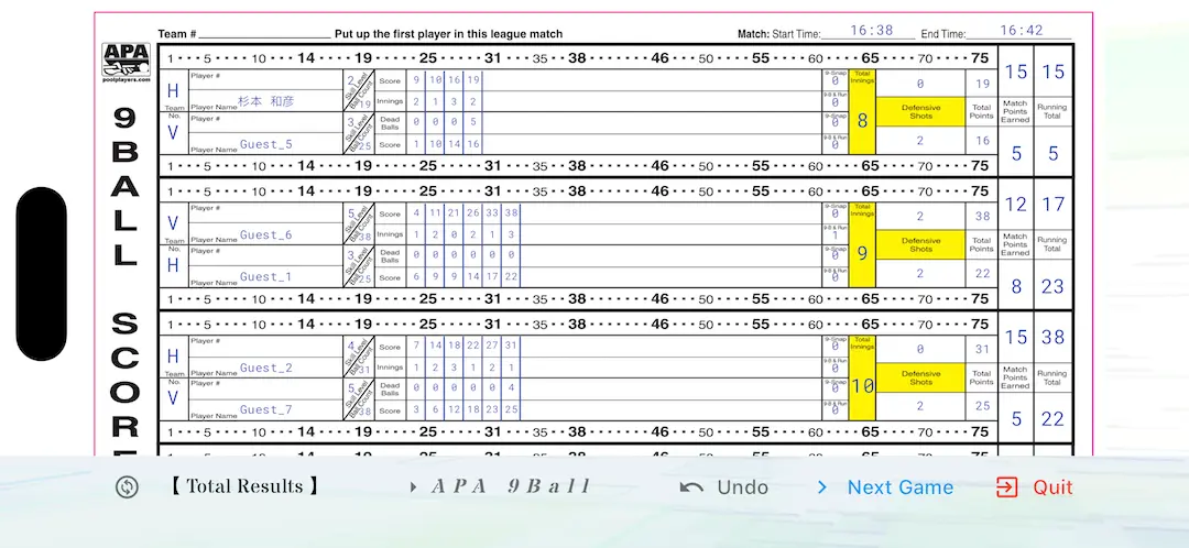 Jpa9の結果画面
